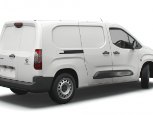 peugeot partner uk-spec professional crew van 2020 3D Model