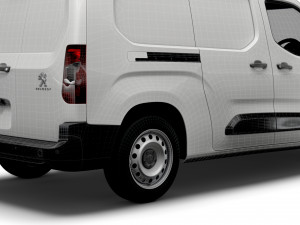 peugeot partner uk-spec professional crew van 2020 3D Model