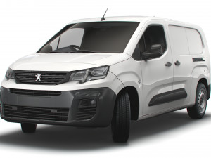 peugeot partner uk-spec professional crew van 2020 3D Model
