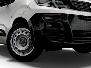 peugeot partner uk-spec professional long 2020 Modelo 3D