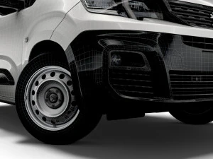 peugeot partner uk-spec professional long 2020 3D Model