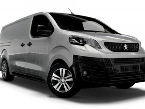 peugeot expert long uk-spec professional 2020 3D Model
