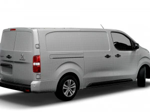 peugeot expert long uk-spec professional 2020 3D Model