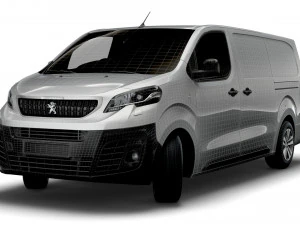 peugeot expert long uk-spec professional 2020 3D Model