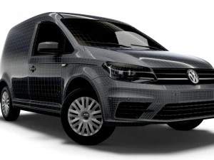 volkswagen caddy uk-spec trendline 2020 3D Model