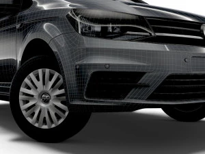 volkswagen caddy uk-spec trendline 2020 3D Model