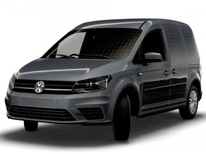 volkswagen caddy uk-spec trendline 2020 3D Model