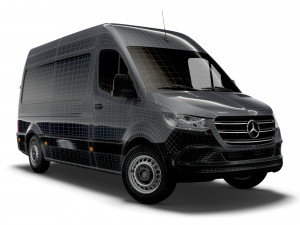 mercedes benz sprinter l2h2 uk-spec 2020 3D मॉडल