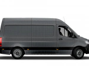 mercedes benz sprinter l2h2 uk-spec 2020 3D Model