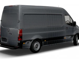 mercedes benz sprinter l2h2 uk-spec 2020 3D Model