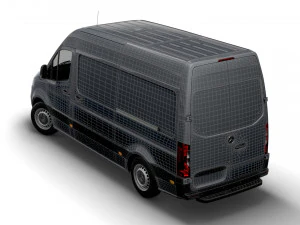 mercedes benz sprinter l2h2 uk-spec 2020 3D Model