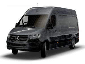 mercedes benz sprinter l2h2 uk-spec 2020 3D Model