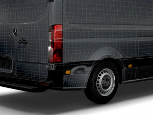 mercedes benz sprinter l2h2 uk-spec 2020 3D Model