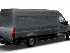 mercedes benz sprinter l3h2 rwd uk-spec 2020 3D Model