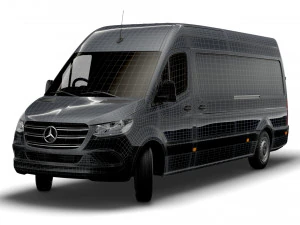 mercedes benz sprinter l3h2 rwd uk-spec 2020 3D Model
