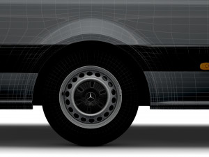 mercedes benz sprinter l3h2 rwd uk-spec 2020 3D Model