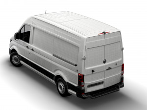 volkswagen crafter mwb startline uk-spec 2020 Model 3D