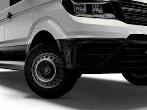 volkswagen crafter mwb startline uk-spec 2020 Model 3D