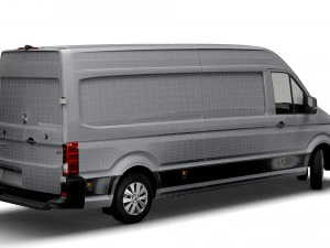 volkswagen crafter lwb trendline uk-spec 2020 3D Model