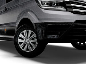 volkswagen crafter lwb trendline uk-spec 2020 3D Model