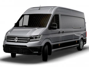 volkswagen crafter lwb trendline uk-spec 2020 3D Model