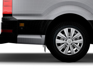 volkswagen crafter lwb trendline uk-spec 2020 Modello 3D