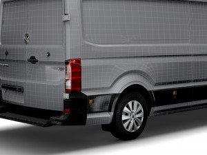 volkswagen crafter lwb trendline uk-spec 2020 Modello 3D