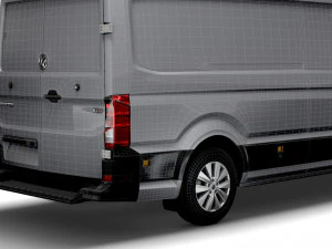 volkswagen crafter lwb trendline uk-spec 2020 3D Model
