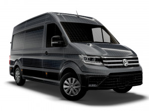 volkswagen crafter mwb trendline uk-spec 2020 Model 3D