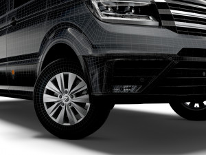 volkswagen crafter mwb trendline uk-spec 2020 Model 3D