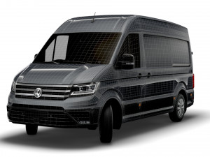 volkswagen crafter mwb trendline uk-spec 2020 Model 3D