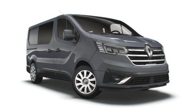renault trafic combi 2021 3D Model .c4d .max .obj .3ds .fbx .stl .blend 