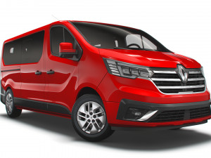 renault trafic minibus lwb 2021 3D Модель