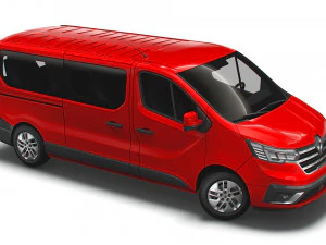 renault trafic minibus lwb 2021 3D Model
