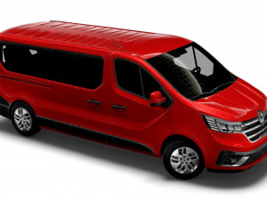 renault trafic minibus lwb 2021 Modelo 3D