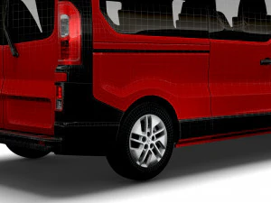 renault trafic minibus lwb 2021 3D Model