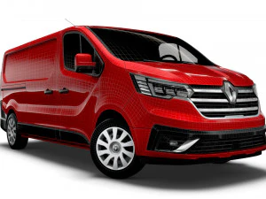 renault trafic van lwb 2021 3D Model