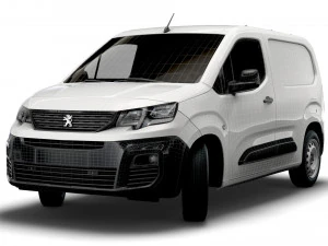peugeot partner van swb 2021 3D Model