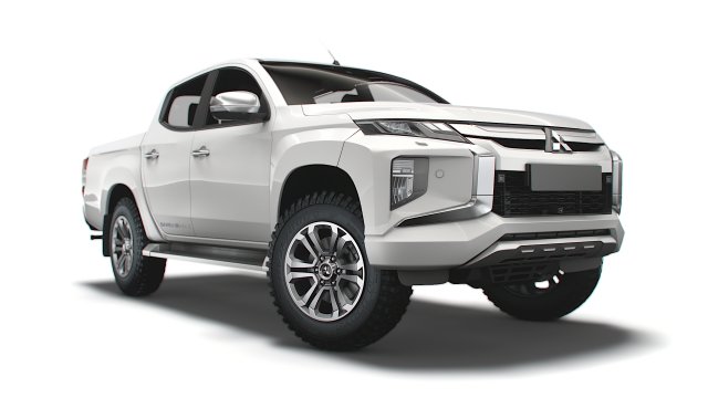 mitsubishi l200 uk-spec barbarian x 2021 3D Model .c4d .max .obj .3ds .fbx .stl .blend 