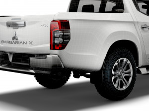 mitsubishi l200 uk-spec barbarian x 2021 3D Model
