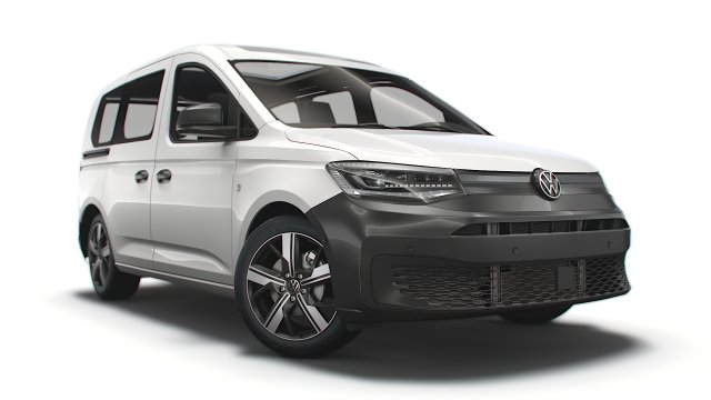 volkswagen caddy combi 2021 3D Model .c4d .max .obj .3ds .fbx .stl .blend 