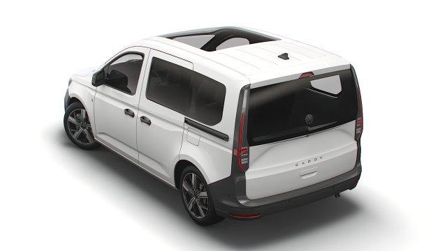 volkswagen caddy combi 2021 3D Model in Van and Minivan 3DExport