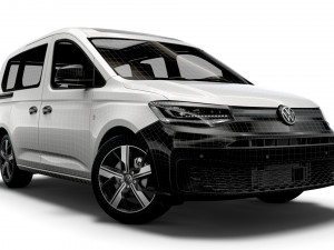 volkswagen caddy combi 2021 3D Model