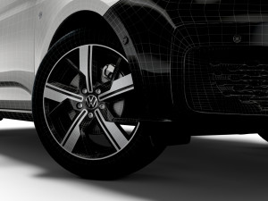 volkswagen caddy combi 2021 3D Model