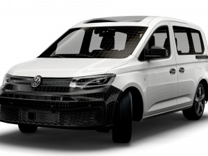 volkswagen caddy combi 2021 3D Model