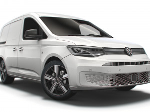 volkswagen caddy commerce pro van 2021 3D Model