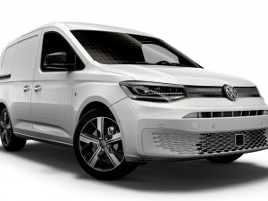 volkswagen caddy commerce pro van 2021 3D 模型