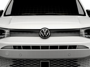 volkswagen caddy commerce pro van 2021 3D 模型
