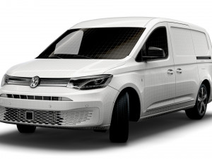 volkswagen caddy commerce pro van maxi 2021 Modelo 3D