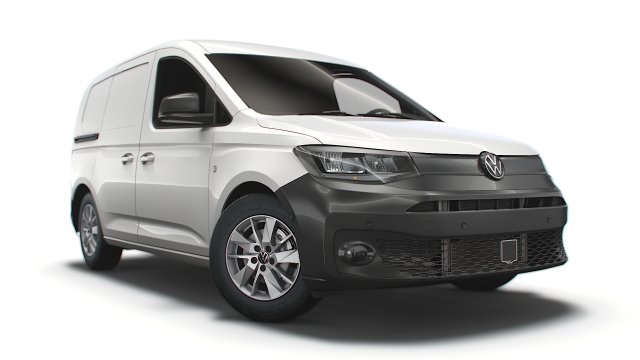 volkswagen caddy commerce van 2021 Modèle 3D .c4d .max .obj .3ds .fbx .stl .blend 